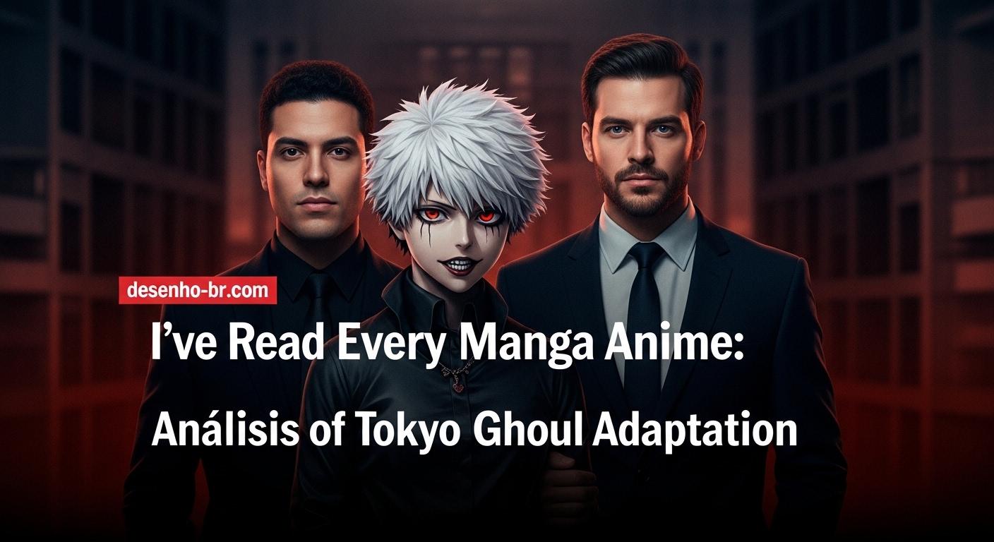 Brazilian editor analyzing Tokyo Ghoul adaptation notes at desk