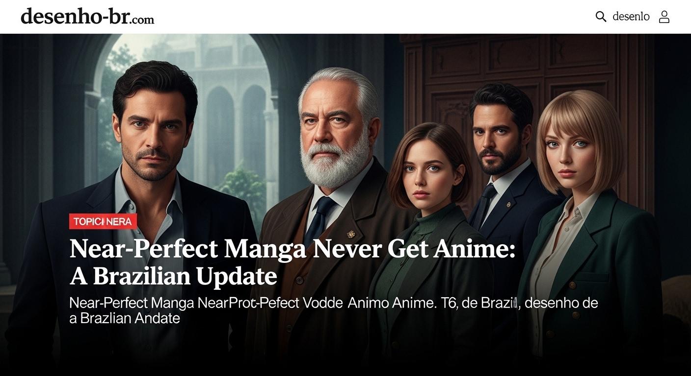 Editorial illustration showing a Brazilian anime fan pondering why a near-perfect manga may not become an anime.