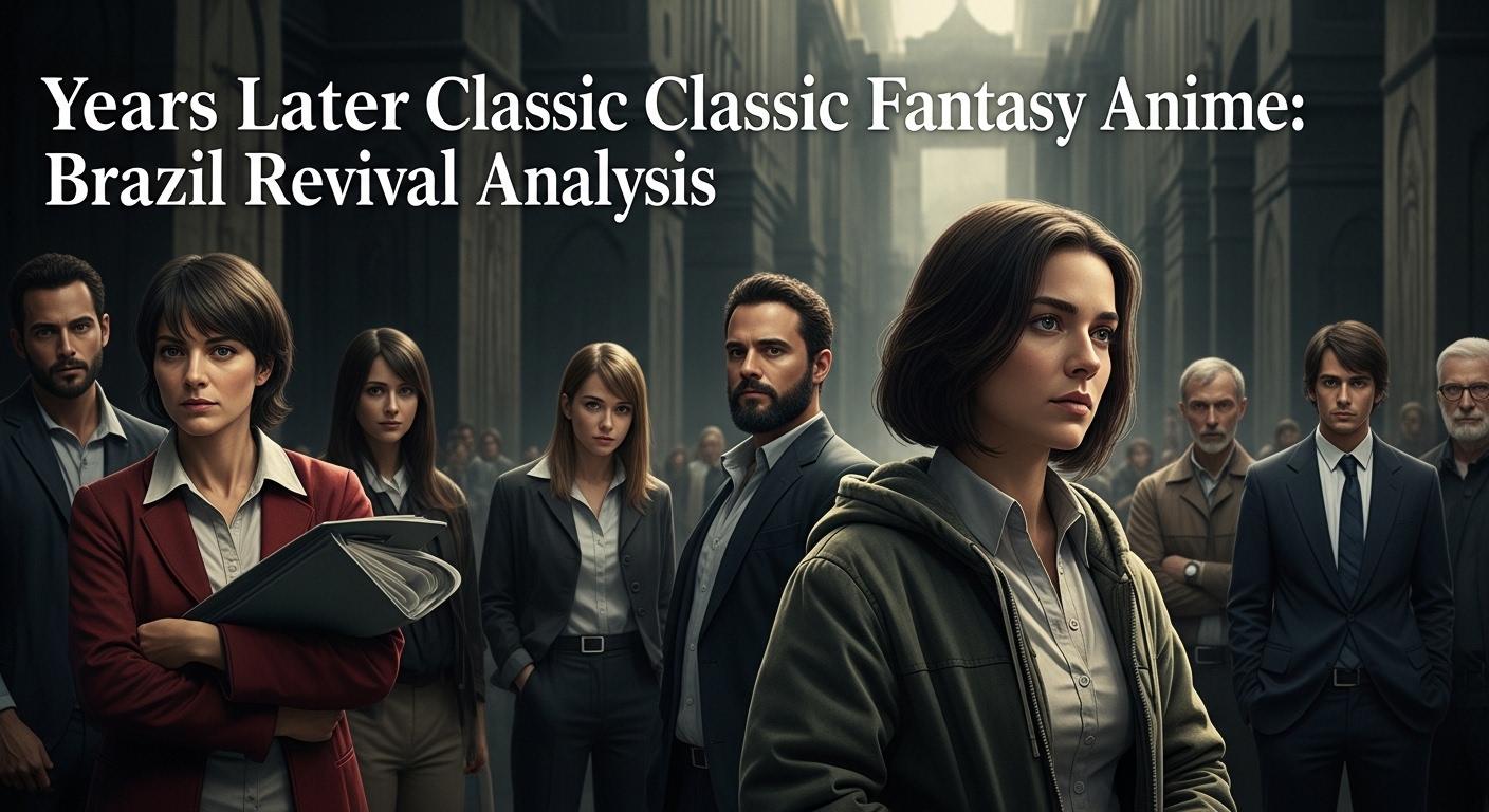 Editor at desk analyzing anime revival rumors for Years Later Classic Fantasy Anime.