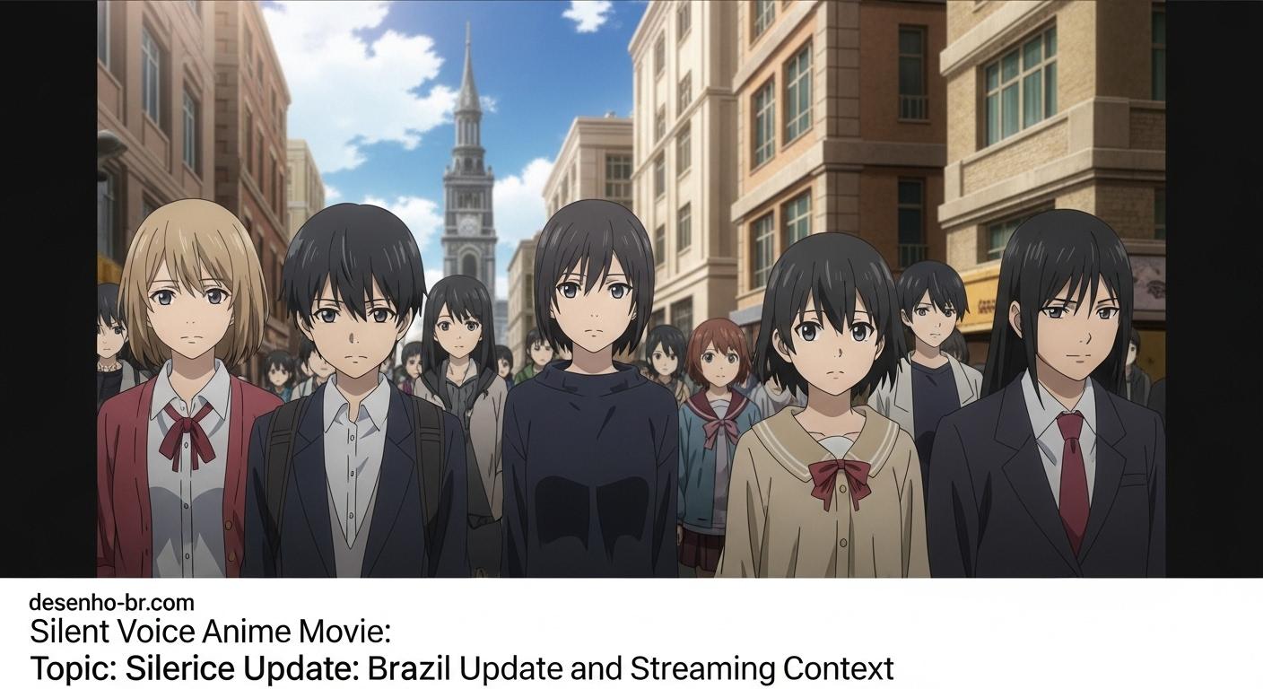 Promotional concept image for Silent Voice anime depicting a reflective mood in a school setting.