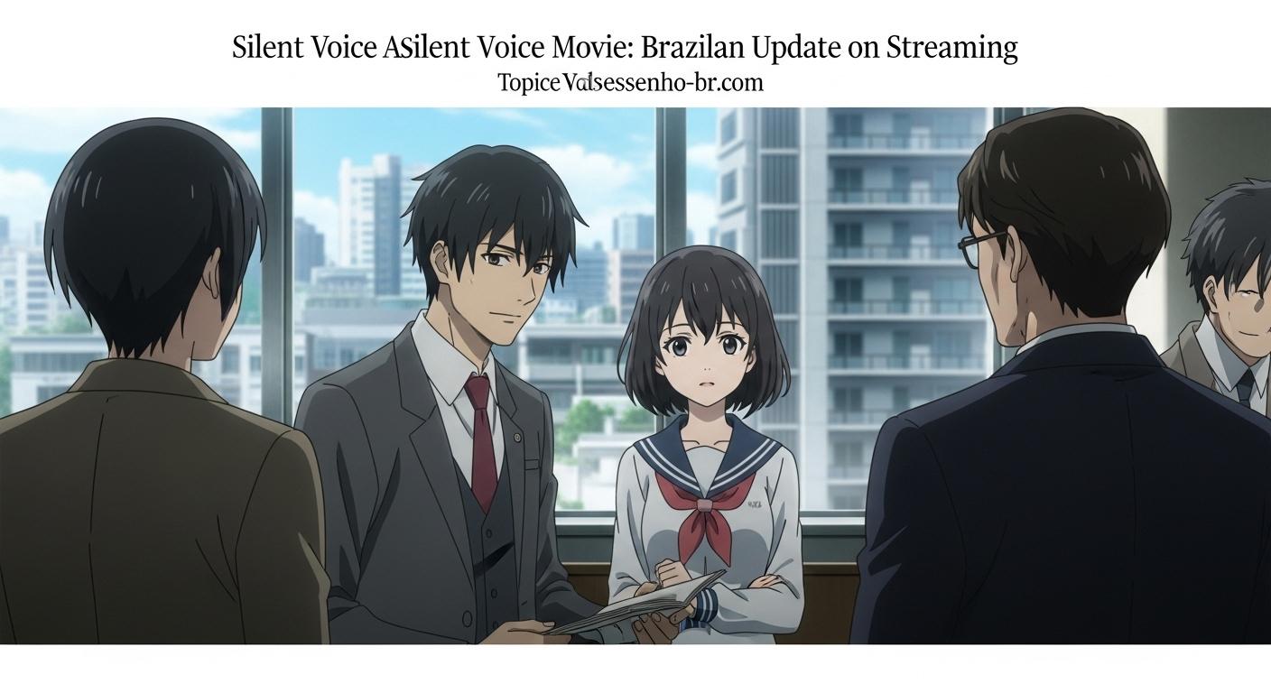 Poster concept for Silent Voice Anime Movie with Brazilian streaming context.