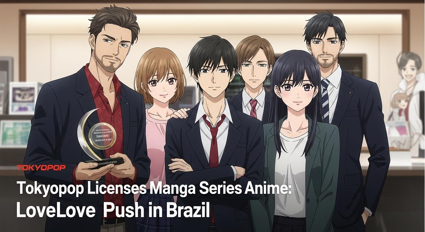 Tokyopop LoveLove imprint manga display at a Brazilian bookstore
