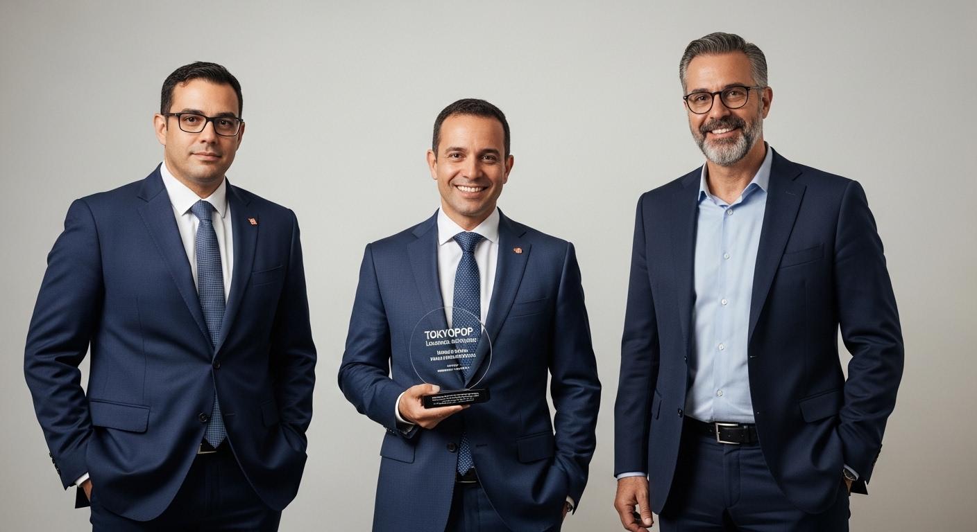 Collage of Tokyopop LoveLove manga volumes and Brazil-inspired design elements.