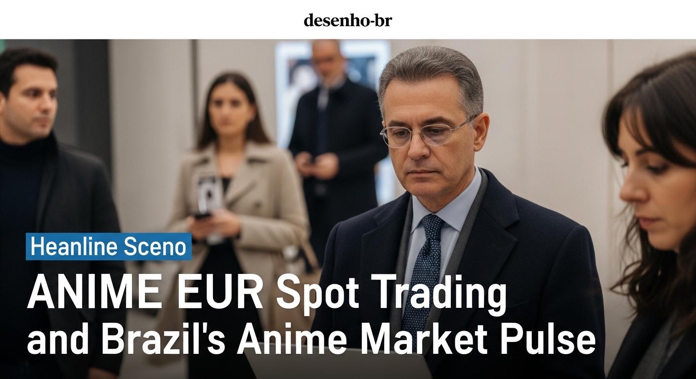 Editorial illustration blending anime and finance in Brazil